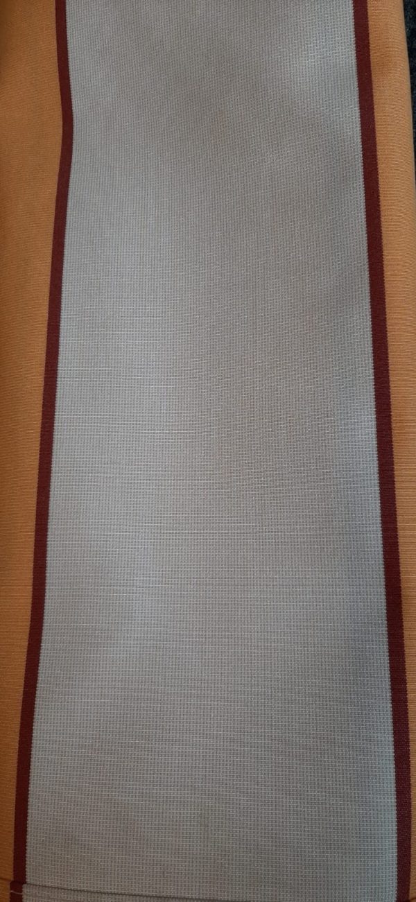 Zonneschermdoek Geel, Wit, Rood (515,5x138) 37 - Nieuw Doek Voor Zonnescherm - Zonnerij - Op Maat