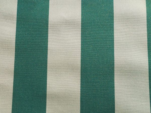 Zonneschermdoek Coupon 476(120x247) Swela Groen-gebroken Wit - Nieuw Doek Voor Zonnescherm - Tibelly - Op Maat
