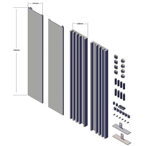 Complete Set Universele Muursteunen 55cm